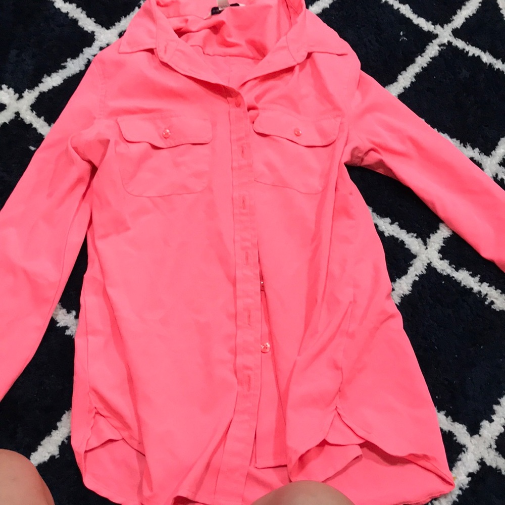 Pink button up